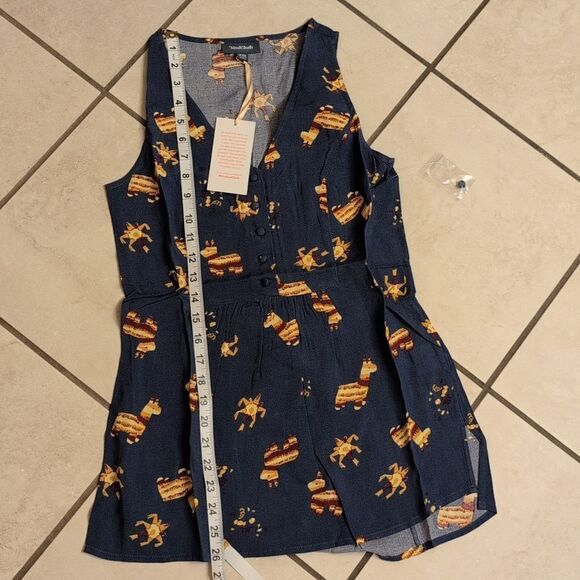 NWT ModCloth Pinata print Tunic blue size XXS - Picture 7 of 9